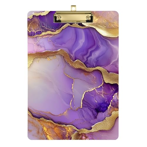 Marmor-Klemmbrett aus Kunststoff, goldfarben, violett, legale Größe, Metall-Klemmbrett, Kunststoff-Klemmbretter für Medizinstudenten, Klassenzimmer, 31,8 x 22,9 cm Marmor-Klemmbrett aus Kunststoff, goldfarben, violett, legale Größe, Metall-Klemmbrett, Kunststoff-Klemmbretter für Medizinstudenten, Klassenzimmer, 31,8 x 22,9 cm von famyily