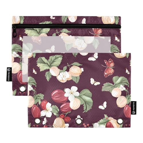 Stachelbeerfrucht, Burgunderrot, violett, Ringbuch, Tasche, Stoff-Federmäppchen für 3 Ringe, Ordner, Etui mit 3 Ringen, für Schule, Schreibwaren Stachelbeerfrucht, Burgunderrot, violett, Ringbuch, Tasche, Stoff-Federmäppchen für 3 Ringe, Ordner, Etui mit 3 Ringen, für Schule, Schreibwaren von famyily