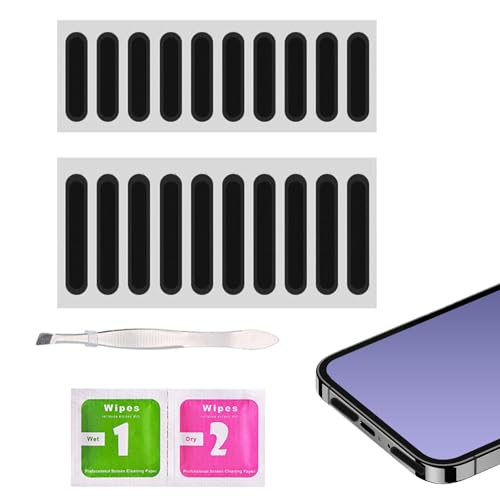 fanelod Handy-Schallloch-Aufkleber, Telefon-Lautsprecher-Netz, staubdichtes Netz, Selbstklebende Aufkleber, Telefon-Lautsprecher-Aufkleber, Handy-Staubnetz für die meisten Smartphones und Tablets von fanelod