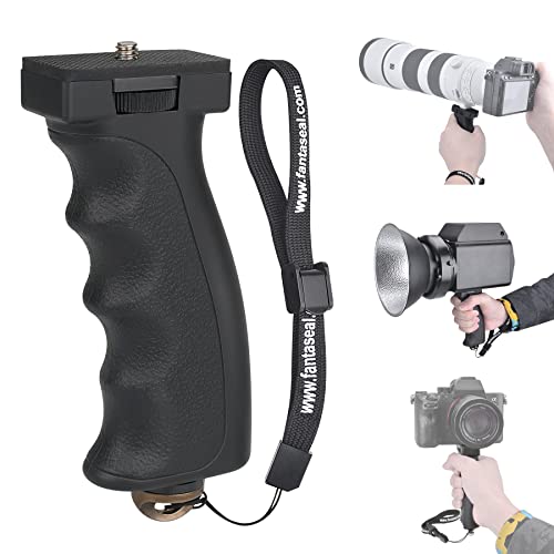 Universaler Ergonomischer Spiegelreflexkamera DSLR Kamera Camcorder Handgriff Videokamera Stabilisator Tragbarer Handheld Selfie Stick Teleobjektiv Videoleuchte Griff für Fotograf YouTube Tiktok Vlog von fantaseal