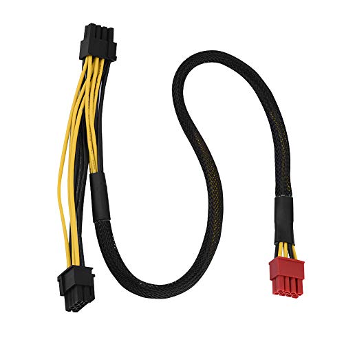 fasient 50cm Grafikkarten-Modulleitung, 8-Pin-Stecker auf Dual 8(6+2)-Pin-Stecker PCI-Express-Grafikkarten-Stromkabel, Abnehmbarer Stecker Adapter-Verlängerungskabel von fasient