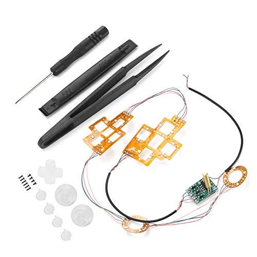 6-farbig beleuchtete D-Pad-Daumenstifte Gesichtstasten DTF-LED-Tasten-Kit für -Controller, einfache Installation von fasient1