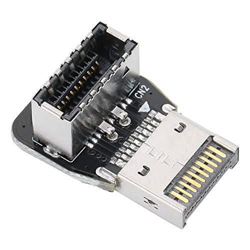 fasient1 PH74B Computer Mainboard Vorderseite Typ-E Frontplatte Header Adapter,90 Grad Lenkbogenkonverter PH74A Unterstützt USB3.1 10G/USB3.2 20G von fasient1