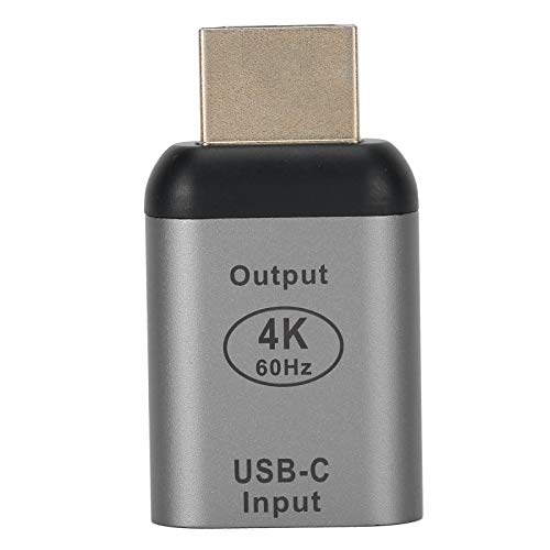 fasient1 USB C auf HDMI Adapter,4K 60Hz Typ C auf C 3.1 GEN2 Videokonverter,Typ C Buchse auf HDMI Stecker Adapter,Aluminium Schale für Windows Android OS X von fasient1