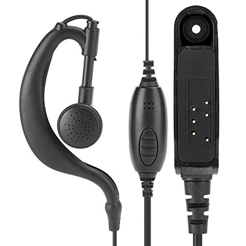 fasient1 Walkie Talkie Ohrhörer PTT Mic Headset Ohrhörer Eindraht-Ohrhaken-Headset Kompatibel mit Baofeng BF-9700 BF-A58 R760 UV-9R Plus von fasient1