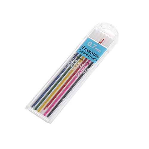 fatteryu 1 Box 0,7 mm farbige Druckbleistiftmine löschbar Student stationär von fatteryu