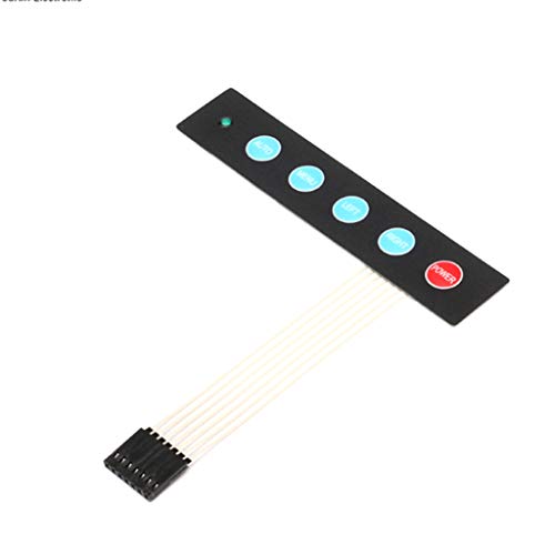 fatteryu 1x5 Matrix Array LED 5-Tasten-Membranschalter Tastatur Tastatur Auto-Menü fatteryu 1x5 Matrix Array LED 5-Tasten-Membranschalter Tastatur Tastatur Auto-Menü von Kopeme