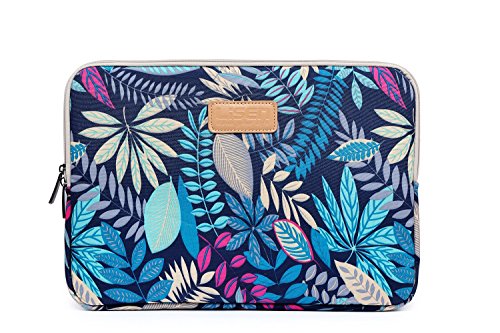 fdsmall Laptoptasche Schutzhülle Wasserdicht Neoprene, Laptop Sleeve Case Laptophülle Notebook Hülle Tasche für Acer/Asus/Dell/Lenovo/HP/Samsung (Blaue Blätter, 10 Zoll) von fdsmall