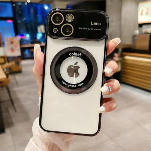 fdsmall Magnetische Hülle für iPhone 15 Plus, [Kompatibel mit Magsafe] [Schutz für Glasbildschirm und Kameralinse] [Nicht vergilbend] Vollständig abgedeckte, dünne, stoßfeste Handyhülle 6,1" (Black) von fdsmall