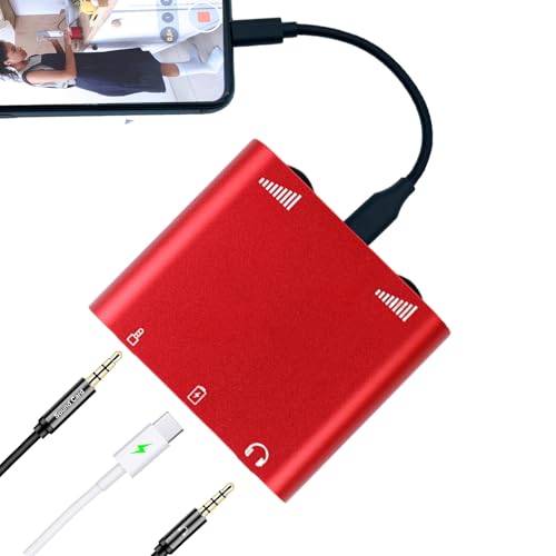 Video-Streaming, Twitch-Streaming-Ausrüstung mit Ladeanschluss, Lightning-auf-Audio-/Mikrofon-Adapter, Echtzeit-Überwachung und Stereo-Sound, kompatibel mit iPhone/Android/PC für Twitch, YouTube, Video-Streaming, Twitch-Streaming-Ausrüstung mit Ladeanschluss, Lightning-auf-Audio-/Mikrofon-Adapter, Echtzeit-Überwachung und Stereo-Sound, kompatibel mit iPhone/Android/PC für Twitch, YouTube, von feelP0P0