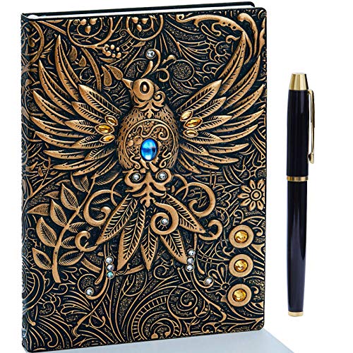 3D Phoenix Vintage 2019 Tagebuch+ Stift,A5 Notizbuch Liniert,Personal Organizer Planer Journal Notebook,GeburtstagGeschenk für Männer Frauen Erwachsene Kinder von fengco