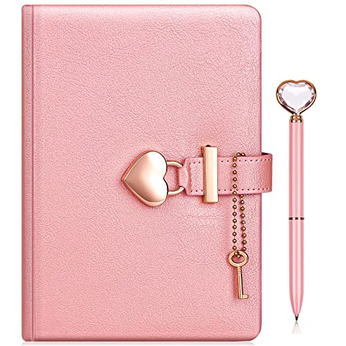 fengco Tagebuch mit Schloss und Schlüssel PLUS Herz-Diamant-Stift,A5 Journal Notebook mit Herz Vorhängeschloss PU Leder,Notizbuch Abschließbares,Mädchen Kinder Geburtstag Geschenk fengco Tagebuch mit Schloss und Schlüssel PLUS Herz-Diamant-Stift,A5 Journal Notebook mit Herz Vorhängeschloss PU Leder,Notizbuch Abschließbares,Mädchen Kinder Geburtstag Geschenk von fengco