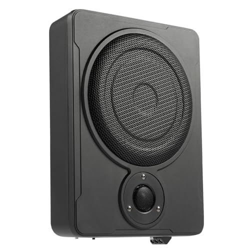fennnds 8 Zoll Aktiv Subwoofer Auto Lautsprecher Set Class-D Subwoofer mit 300 W Maximalleistung für Auto und Reisemobil, 31,5 × 24 × 7,5 cm (Schwarz) von fennnds