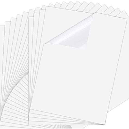 ferater 25 Blatt 8,3 X 11,6 Inkjet Aufkleber Papier, Druckbare Transparent Folie Schnell Trocknendes Papier Etikett für Tintenstrahl Drucker von ferater