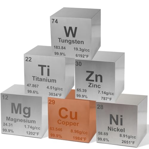 ferater HochpräZises 0,39-Quadratset mit Elementarer Metalldichte - Wolfram, Kupfer, Magnesium, Nickel, von ferater