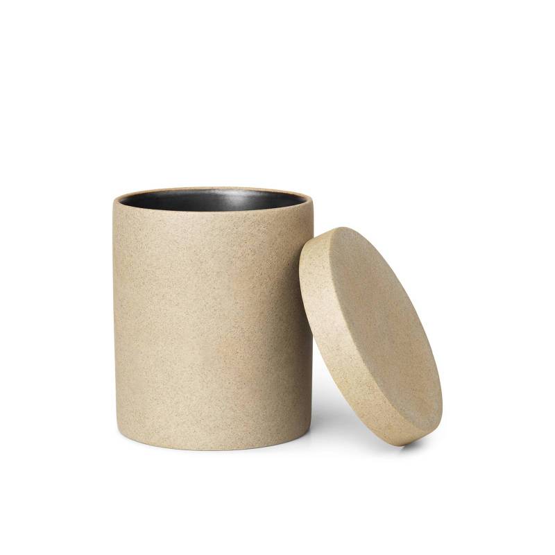 ferm LIVING Behälter Bon, Höhe 10,5 cm, beige, Porzellan von ferm LIVING