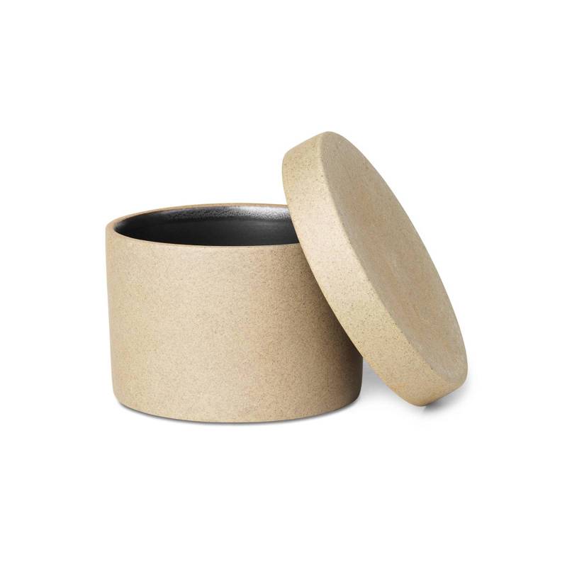 ferm LIVING Behälter Bon, Höhe 6,5 cm, beige, Porzellan von ferm LIVING
