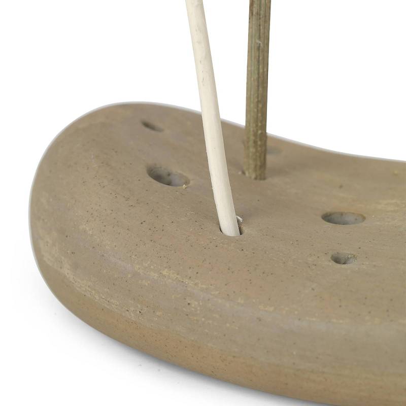 ferm LIVING Blumenstein Vanitas, beige, 12 x 8 cm, Porzellan von ferm LIVING