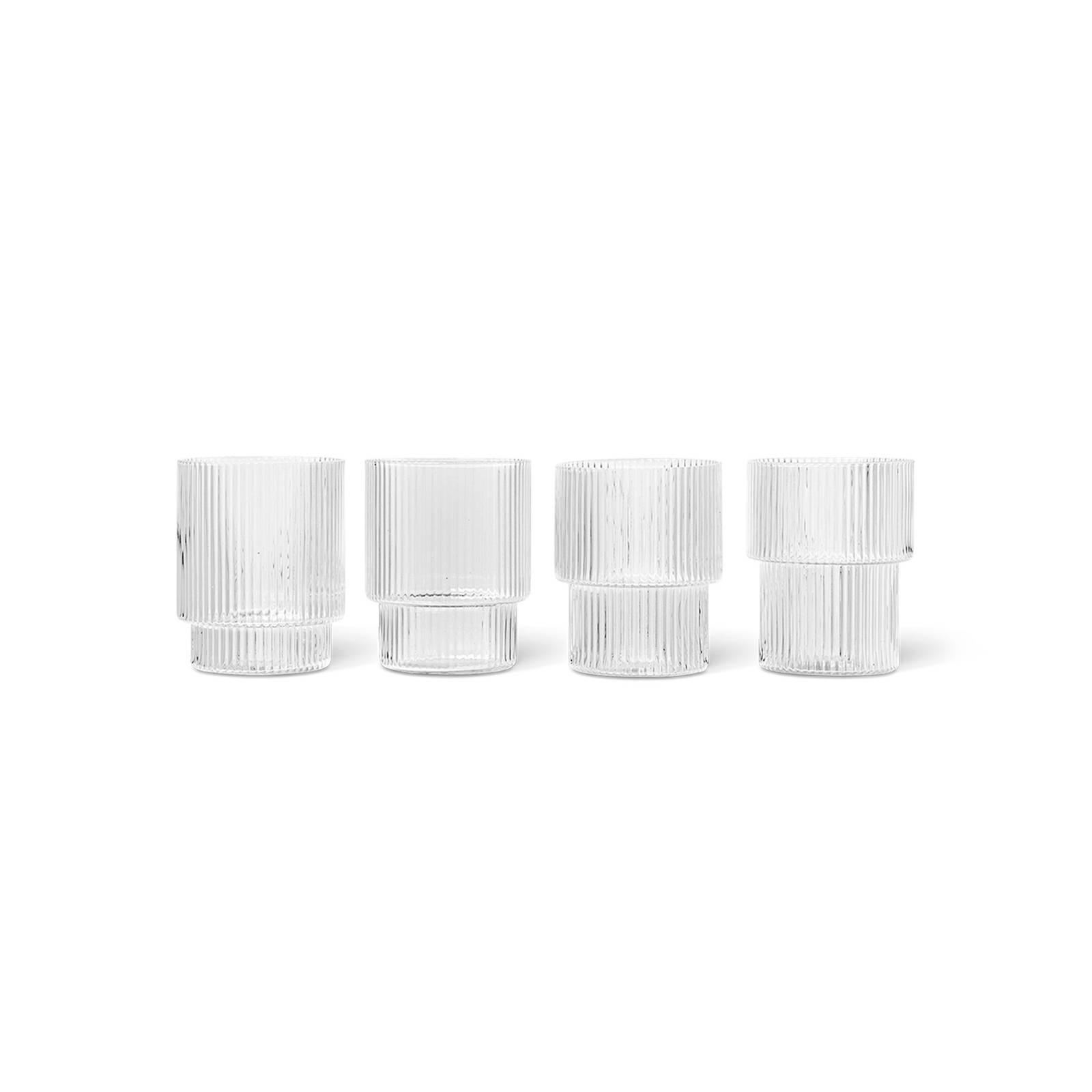 ferm LIVING Glas Ripple, klar, 200 ml, mundgeblasen, 4er-Set ferm LIVING Glas Ripple, klar, 200 ml, mundgeblasen, 4er-Set von ferm LIVING