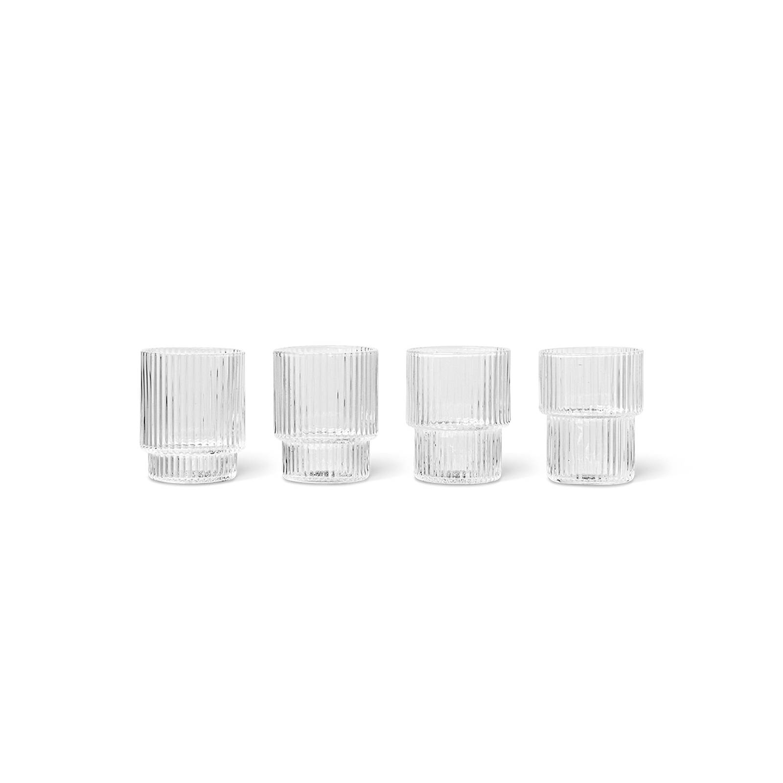 ferm LIVING Glas Ripple Small, klar, 60 ml, Glas, 4er-Set ferm LIVING Glas Ripple Small, klar, 60 ml, Glas, 4er-Set von ferm LIVING