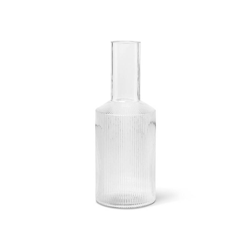 ferm LIVING Karaffe Ripple, klar, 1 L, Glas, mundgeblasen von ferm LIVING