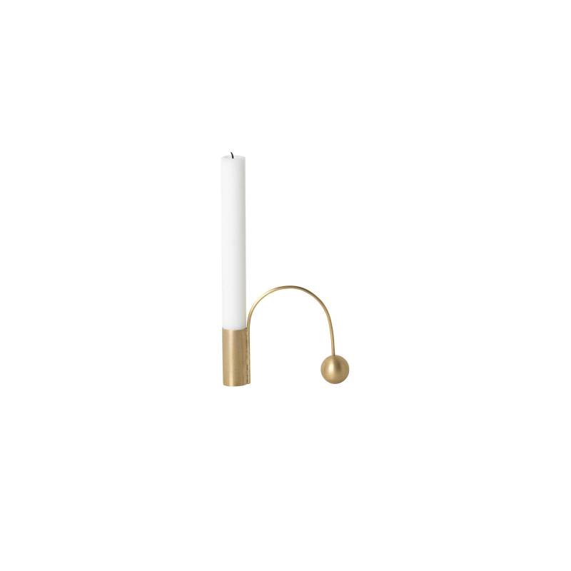 ferm LIVING Kerzenständer Balance, poliert, Messing, 9,5 cm von ferm LIVING