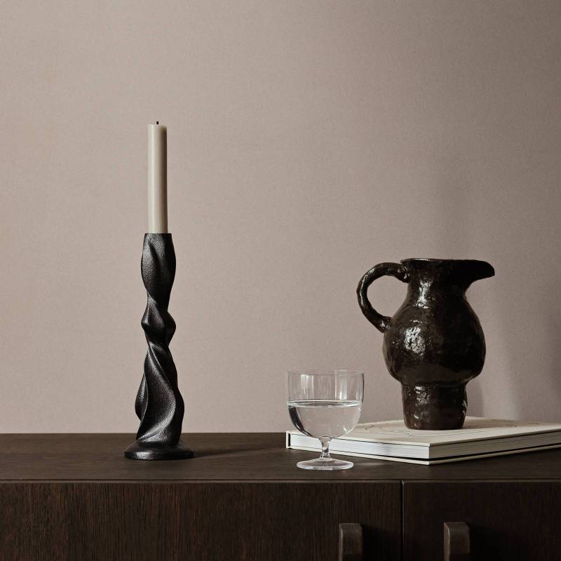 ferm LIVING Kerzenständer Gale, schwarz, 25,4 cm, Aluminium von ferm LIVING