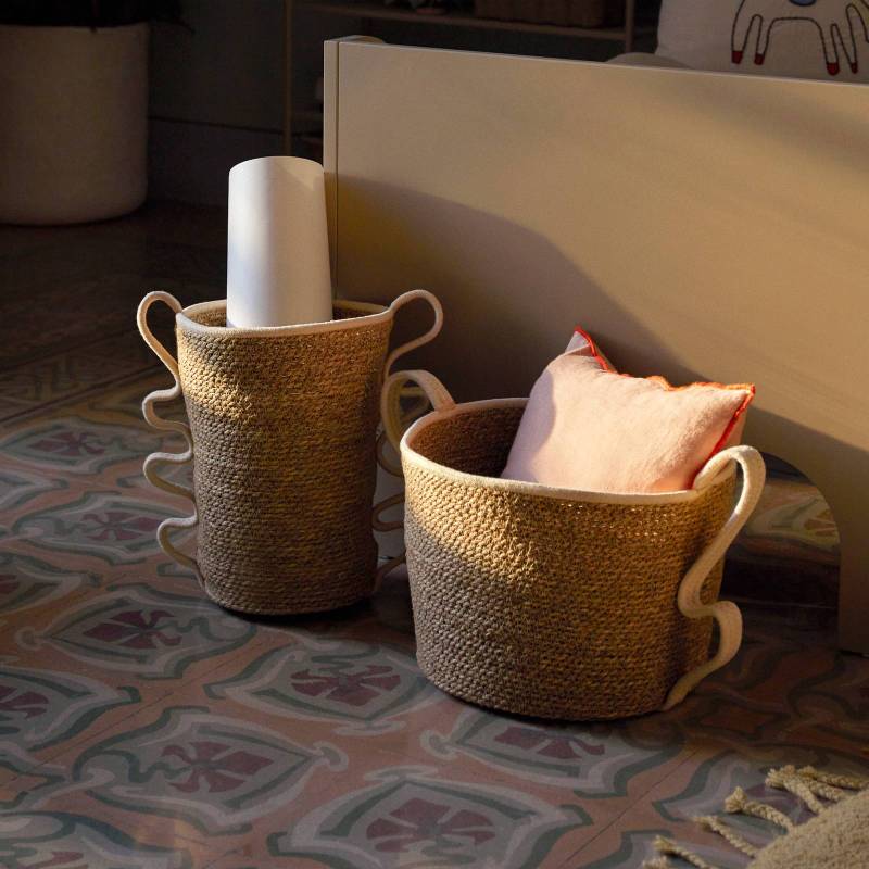 ferm LIVING Korb Verso, weiß, Seegras, gewebt, 2-teilig von ferm LIVING