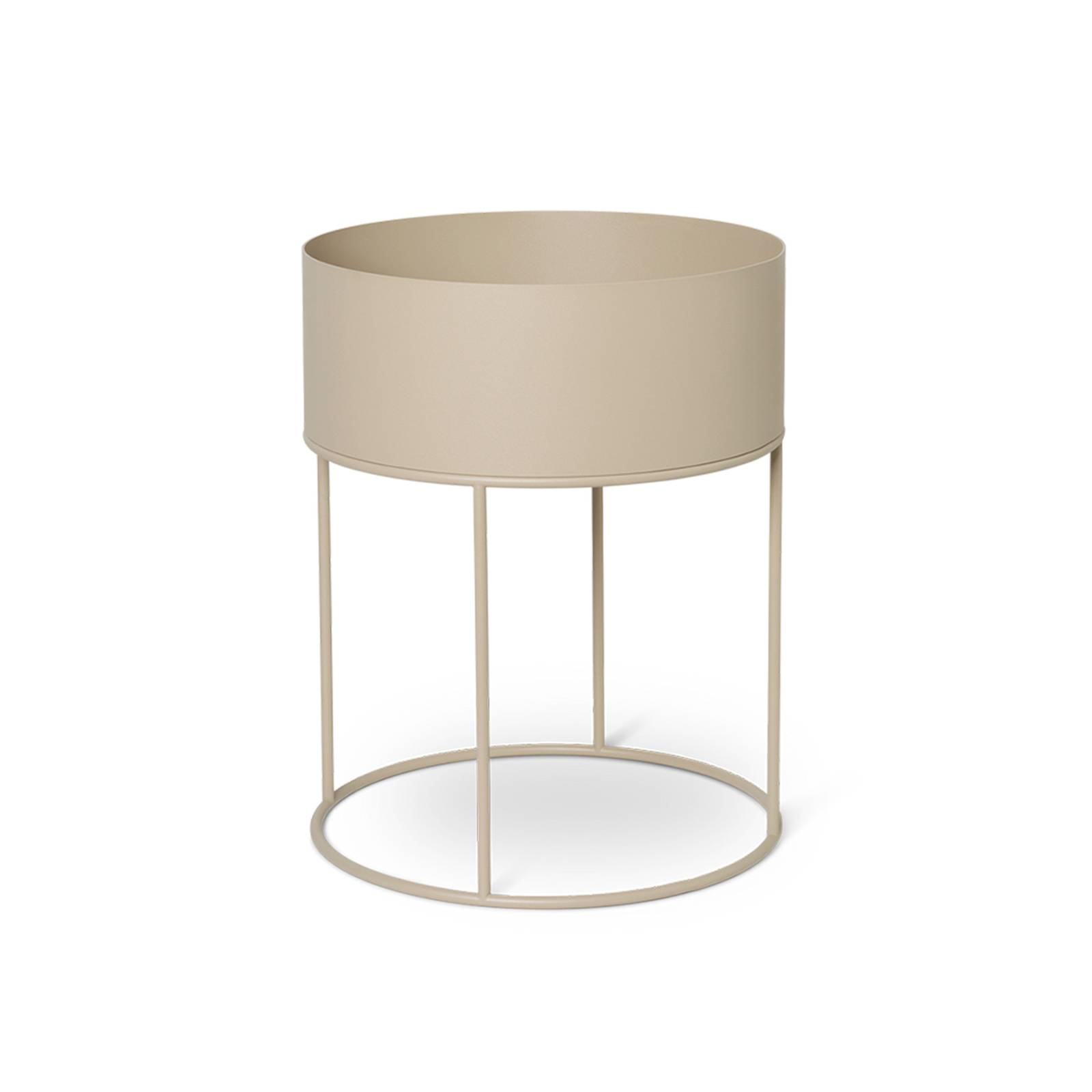 ferm LIVING Plant Box Round, beige, Ø 40 cm, Stahl ferm LIVING Plant Box Round, beige, Ø 40 cm, Stahl von ferm LIVING