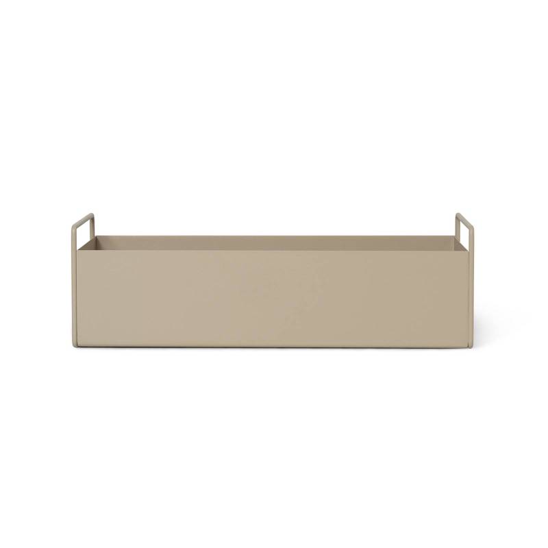 ferm LIVING Plant Box Small, beige, 45 x 16 x 14 cm, Stahl von ferm LIVING