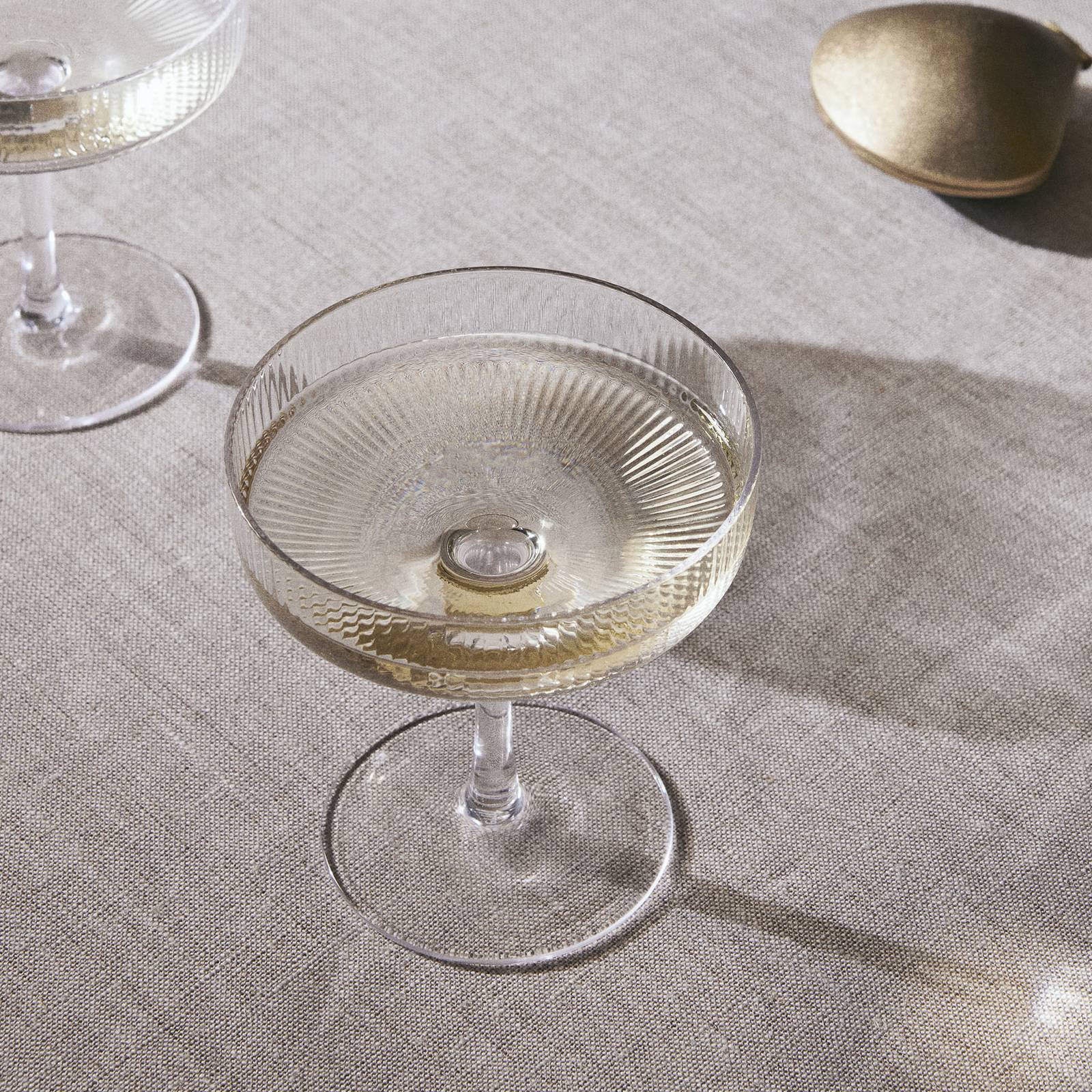 ferm LIVING Sektschale Ripple, klar, 150 ml, Glas, 2er-Set ferm LIVING Sektschale Ripple, klar, 150 ml, Glas, 2er-Set von ferm LIVING