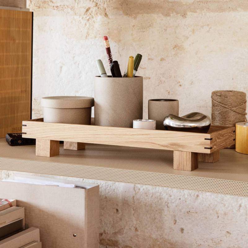 ferm LIVING Tablett Bon X, Tiefe 12 cm, Höhe 6 cm, Holz von ferm LIVING