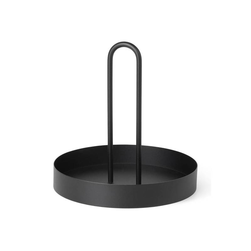 ferm LIVING Tablett Grib, schwarz, Ø 28 cm, Eisen von ferm LIVING
