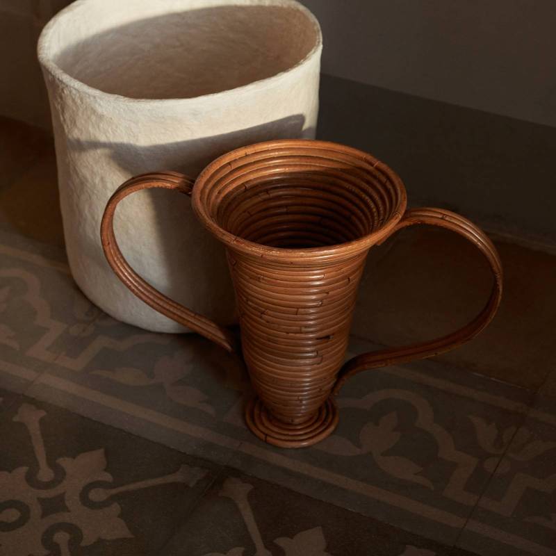 ferm LIVING Vase Amphora, Rattan, geflochten, Höhe 30 cm von ferm LIVING
