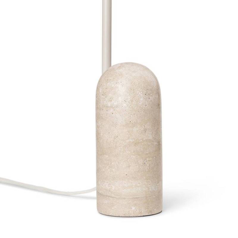 ferm LIVING Tischleuchte Arum, beige, Marmor, Stahl, 50 cm von ferm LIVING