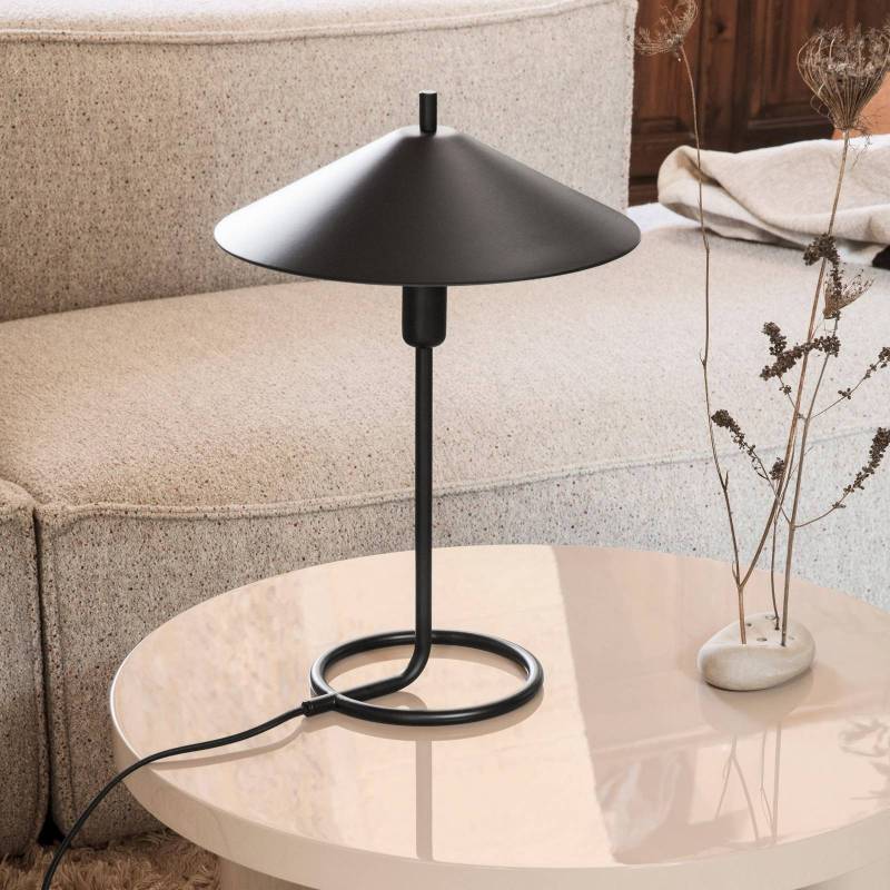 ferm LIVING Tischleuchte Filo, schwarz, rund, Eisen, 43 cm von ferm LIVING