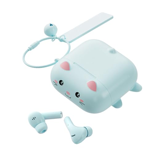 fesoklaf JS-8997 Bluetooth 5.3 In Ear Kopfhörer Kabellos mit HD-Mikrofon, Niedlicher Ladekoffer, Blau von fesoklaf