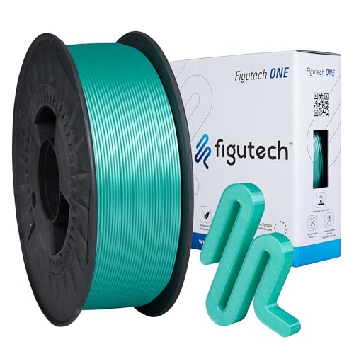 figutech PLA-Filament 1,75 mm 1 kg Crystal Jade, EIN 3D-Filament, Genauigkeit +/- 0,03 mm, PLA optimiert für 3D-Drucker, hohe Haftung und Festigkeit, verbesserte Fließfähigkeit von figutech