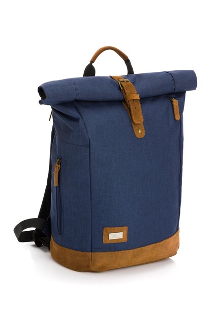 fillikid Wickelrucksack   Rolltop Berlin Navy Melange von fillikid