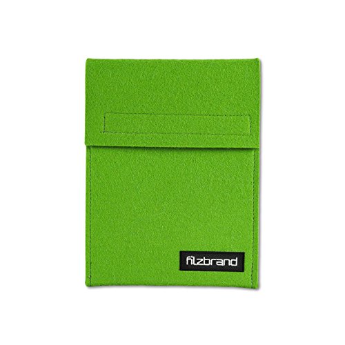 filzbrand eReader Tasche mit Lasche und Klettverschluss aus Designfilz (ca. 100% Wolle) für Kindle, Kobo, Bq Cervantes, Pocketbook, Tolino, grasgrün von filzbrand