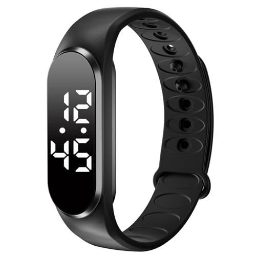 Digital Kinderuhr Armbanduhr Kinder Junge Mädchen Schrittzähler Kinder Digitaluhr Fitnessarmband Fitness Tracker Kinder Uhr Schlaftracker Fitnessuhr ohne App und Handy Wecker Wasserdicht Kalorien von findtime