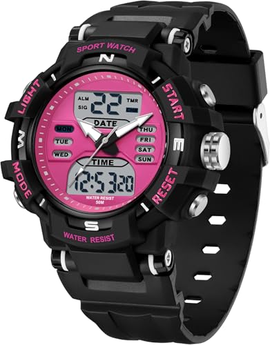 Digitale Armbanduhr Kinder Digitaluhr Damen Uhr 5ATM Wasserdicht Kinder Uhren für Jungs Mädchen mit Wecker Kalender Coutdown LED Stoppuhr 12/24H Analog Digital Sportuhr Militär Kids Watch Digitale Armbanduhr Kinder Digitaluhr Damen Uhr 5ATM Wasserdicht Kinder Uhren für Jungs Mädchen mit Wecker Kalender Coutdown LED Stoppuhr 12/24H Analog Digital Sportuhr Militär Kids Watch von findtime