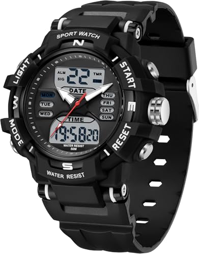 Digitale Armbanduhr Kinder Digitaluhr Damen Uhr 5ATM Wasserdicht Kinder Uhren für Jungs Mädchen mit Wecker Kalender Coutdown LED Stoppuhr 12/24H Analog Digital Sportuhr Militär Kids Watch Digitale Armbanduhr Kinder Digitaluhr Damen Uhr 5ATM Wasserdicht Kinder Uhren für Jungs Mädchen mit Wecker Kalender Coutdown LED Stoppuhr 12/24H Analog Digital Sportuhr Militär Kids Watch von findtime