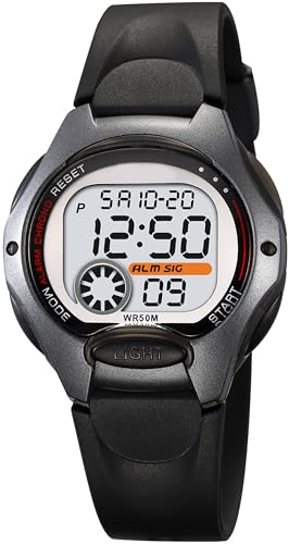 Digitaluhr Kinder Uhren für Jungs Mädchen Kinderuhr Digital mit Wecker Datum Bunte LED-Licht Sport Armbanduhr Kinder Jungen Outdoor Uhr 5ATM Wasserdicht Digitale Sportuhr Kids Watch Stoppuhr von findtime