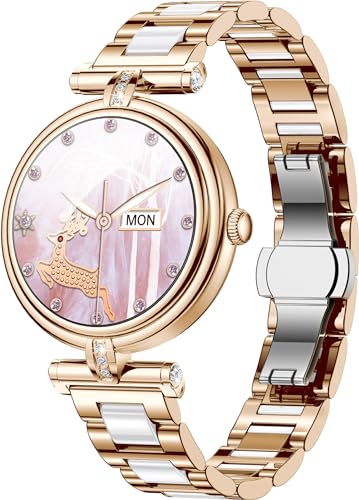 Fitnessuhr Damen mit Telefonfunktion 1.09 Zoll Smartwatch Damen Elegant Edelstahl Schlafmonitor Pulsmesser Blutdruck Menstruation 100+ Sportmodi Schrittzähler Uhr Frauen iOS Android Armbanduhr Fitnessuhr Damen mit Telefonfunktion 1.09 Zoll Smartwatch Damen Elegant Edelstahl Schlafmonitor Pulsmesser Blutdruck Menstruation 100+ Sportmodi Schrittzähler Uhr Frauen iOS Android Armbanduhr von findtime