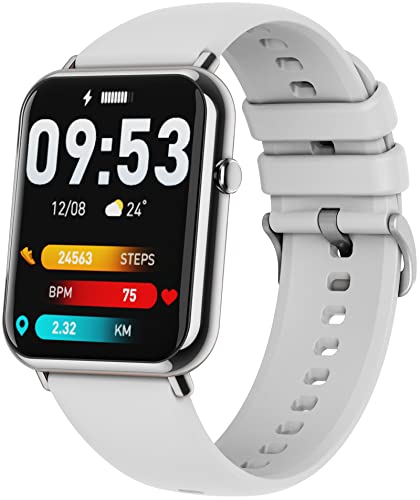 Fitnessuhr Smartwatch Schrittzähler Uhr,1.69 Zoll Touchscreen,Sportuhr Pulsuhr mit Blutdruckmessung,Fitness Tracker Schlafanalyse,Smart Watch Damenuhr für Android IOS Grau von findtime