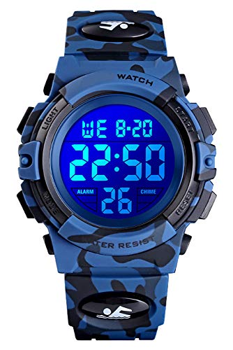 Kinder Uhr Digital Jungen Sport Outdoor 5 ATM Wasserdicht 5 Bar Digital Uhren LED Alarm Stoppuhr Kalender Datum Multifunktional Kinderuhren Armbanduhr für Jugendliche Quarz Silikon Kinder Uhr Digital Jungen Sport Outdoor 5 ATM Wasserdicht 5 Bar Digital Uhren LED Alarm Stoppuhr Kalender Datum Multifunktional Kinderuhren Armbanduhr für Jugendliche Quarz Silikon von findtime