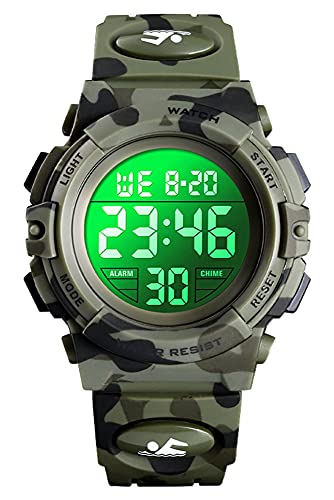 Kinder Uhr Digital Jungen Sport Outdoor 5 ATM Wasserdicht 5 Bar Digital Uhren LED Alarm Stoppuhr Kalender Datum Multifunktional Kinderuhren Armbanduhr für Jugendliche Quarz Silikon Kinder Uhr Digital Jungen Sport Outdoor 5 ATM Wasserdicht 5 Bar Digital Uhren LED Alarm Stoppuhr Kalender Datum Multifunktional Kinderuhren Armbanduhr für Jugendliche Quarz Silikon von findtime