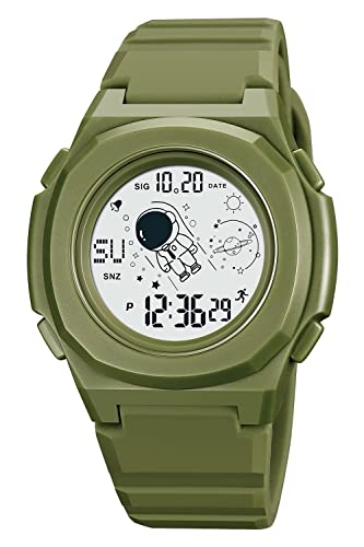 Kinderuhr Junge Digitaluhr Armbanduhr Sport 5 ATM Wasserdicht Kinder Uhren für Jungs Wecker Alarm Timer LED Licht Stoppuhr Datum Elektronische Digital Uhr für Herren Jugendliche Outdoor Sportuhr von findtime