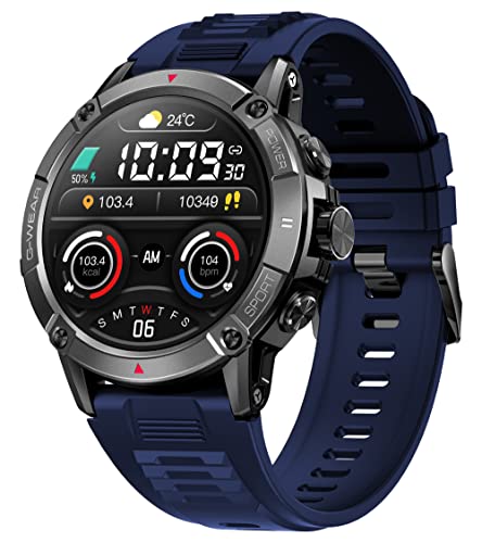 Kompass Militär Smartwatch Herren Android mit Telefonfunktion Blutdruckmessung IP68 Wasserdicht 1,52 Zoll Sportuhren Outdoor Fitness Tracker Tactical Watch Military Fitnessuhr Schrittzähler GPS Uhr von findtime